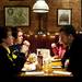 Andrew, Robert, Julia, and Chris Carey finish up dinner at Old Town Tavern (122 W. Liberty St.) on Monday, Jan. 21. Smoke-free for two years now, Old Town has become a great dinner destination for Ann Arbor families.  The exposed brick, cozy lighting and interesting wall art all contribute to a comfortable ambiance. 
The restaurant was quiet Monday evening, but servers said that the lunch trade earlier in the day had been quite brisk. Old Town is one of 23 restaurants offering two-for-$28 dinner specials for Restaurant Week.
Daniel Brenner I AnnArbor.com